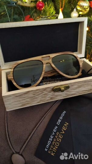 Мужские Очки из дерева. Солнечные очки
