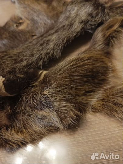 Меховые обрезки нутрии фабричные