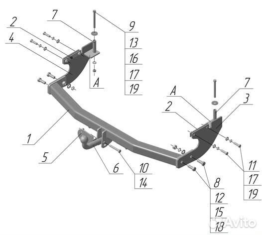 Фаркоп на great wall hover (2005-2010)