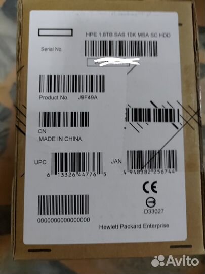 Жесткий диск HP 1.8TB J9F49A 787649-001 для MSA