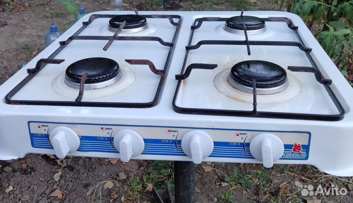 Настольная газовая плита 4 конфорки б/у