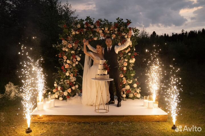 Холодные фонтаны на свадьбу/салют/корпоратив