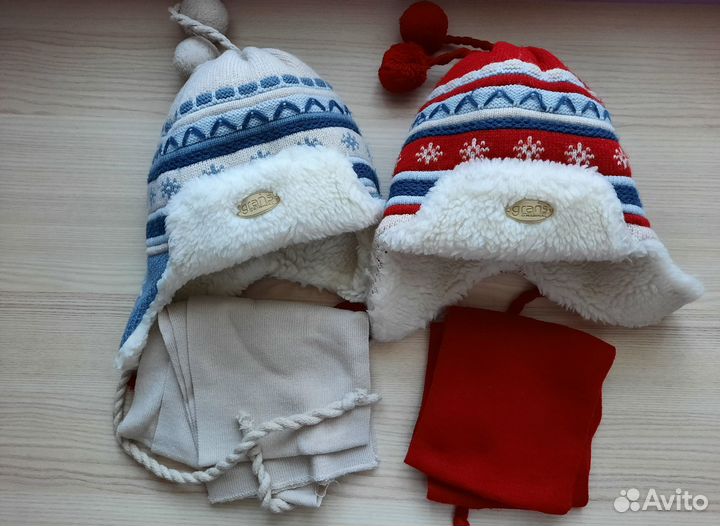 Шапка и шарфик детские унисекс