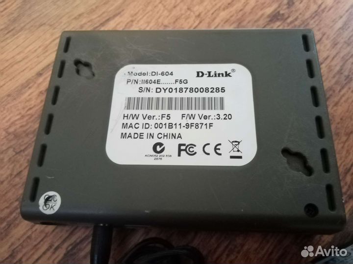Роутер d-link di-604