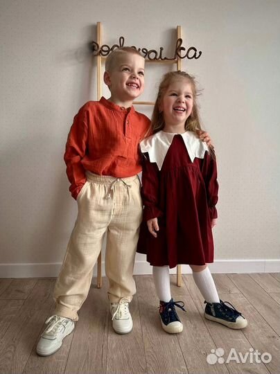 Муслиновый костюм для мальчика 92-128