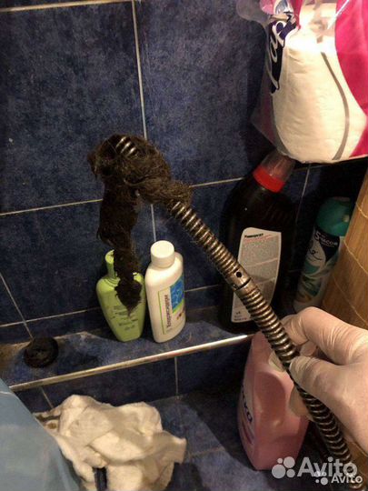 Устранение засоров в унитазе, раковине, прочистка