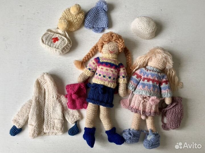 Куклы вязаные, комплект