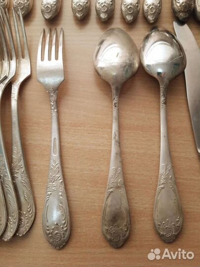 Набор столовых приборов мельхиор СССР