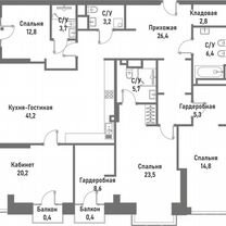 5-к. квартира, 175 м², 9/16 эт.