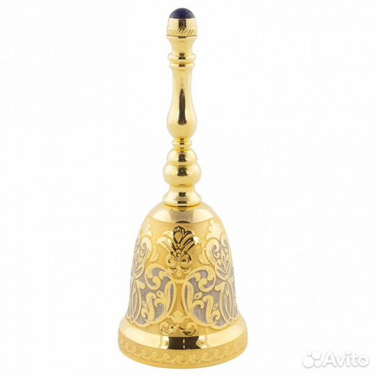 Колокольчик позолоченный с лазуритом