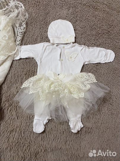 Комплект на выписку для девочки лето