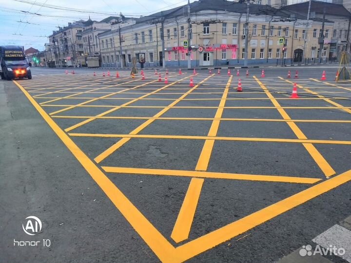 Дорожная разметка, установка знаков, паркинг