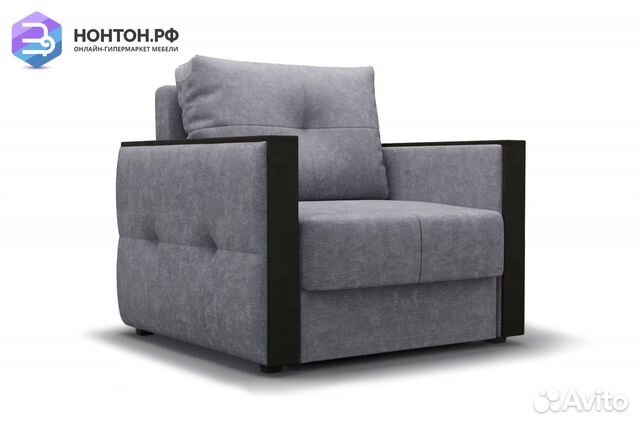 Кресло еврокнижка Инсайд темно-серое