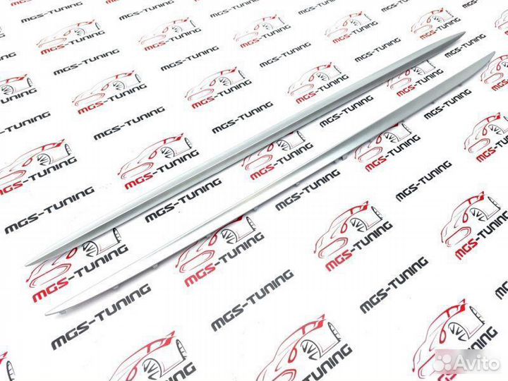 Вставки порогов мат хром E63 рест AMG E-class W212