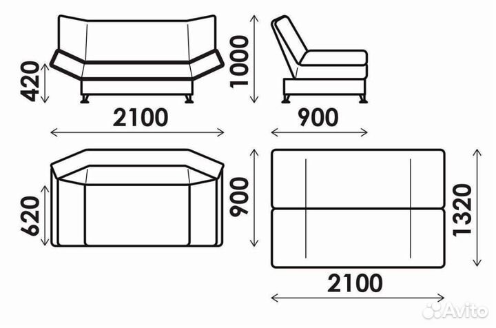 Диван клик кляк