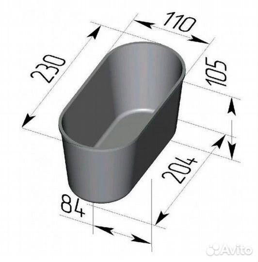 Хлебная форма 3Л7 овальная