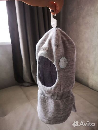 Шапка шлем для мальчика 46-48 новая, серая