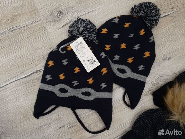 Шапка для двойняшек 46 48