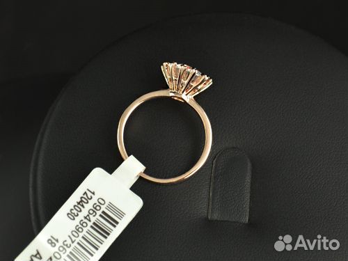 Кольцо 17 р-р (ювелирная бижутерия) новое