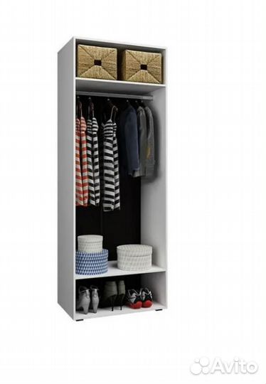 Шкаф 2-х створчатый Нэнси NEW 1000 белый глянец