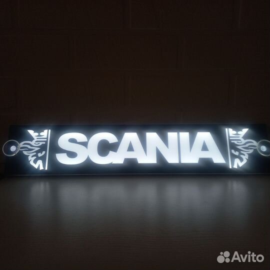 Scania светящаяся табличка на стекло 24в