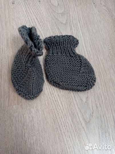 Вязанные шерстяные носочки