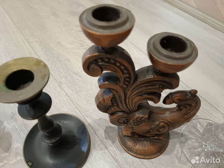 Декоративный подсвечник стекло