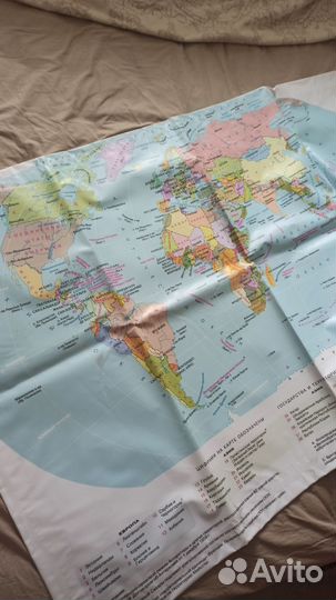 Политическая карта мира 100х150см