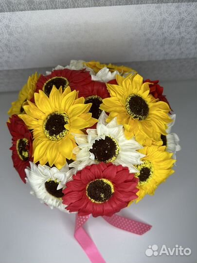 Букет из мыльных роз