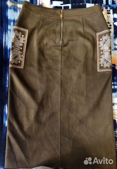Юбка Эко замша хаки 46 р