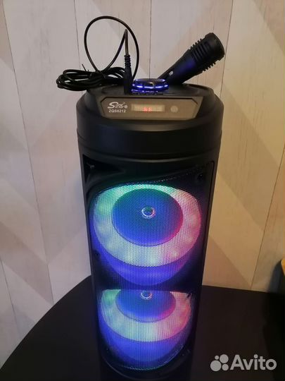 Блютуз колонка с микрофоном новая