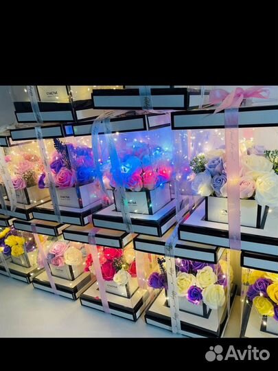 Букет из мыльных роз