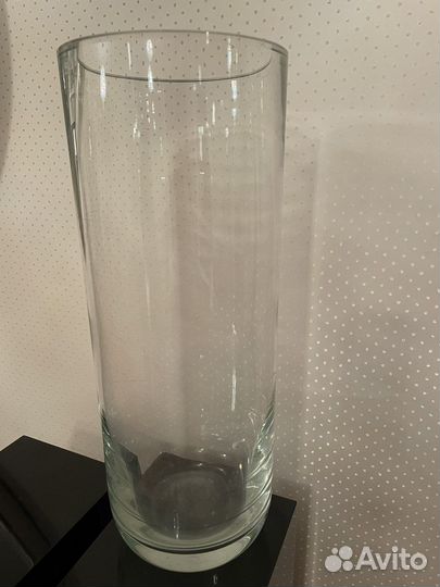 Ваза стеклянная большая высокая для цветов