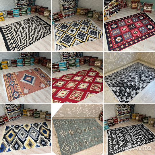 Ковры килим с узорами Хб в детскую хлопковые эко