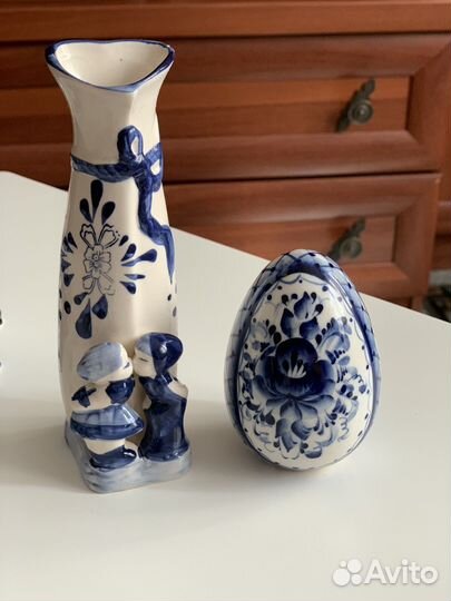 Фигурки гжель 20 штук одним лотом