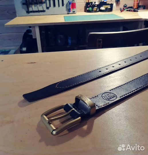 Мужской кожаный ремень