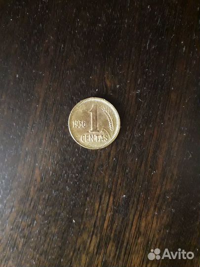 Литва 1 цент 1936 г