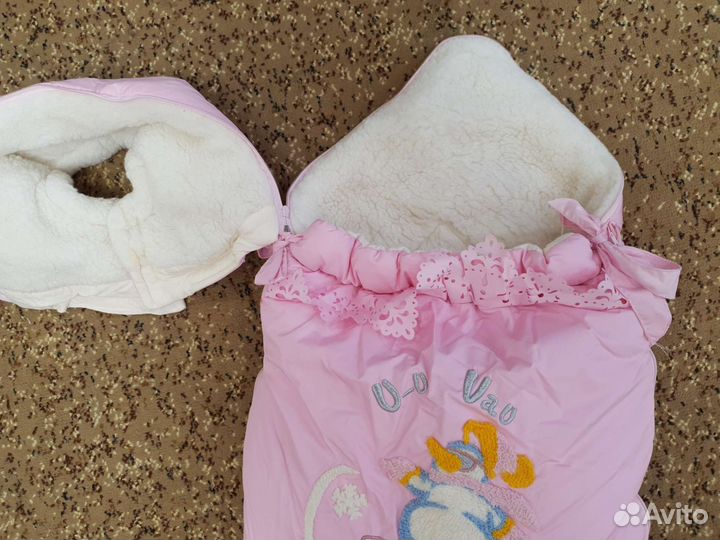 Конверт на выписку для девочки зимний