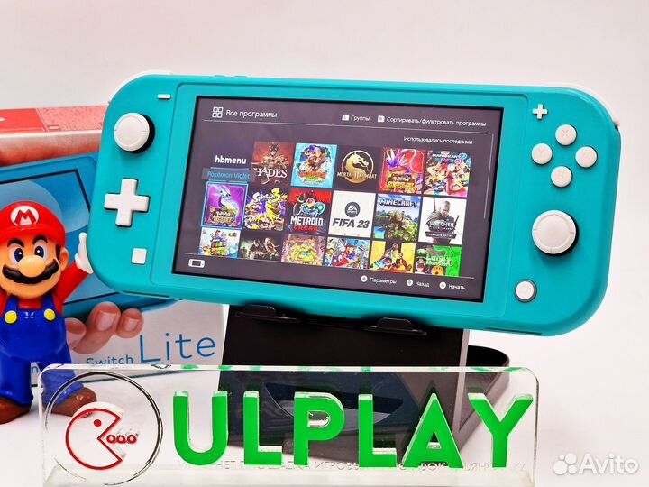 Nintendo Switch Lite (бирюзовый) прошитый + 128Gb