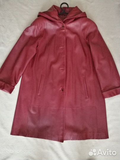 Кожанный плащ