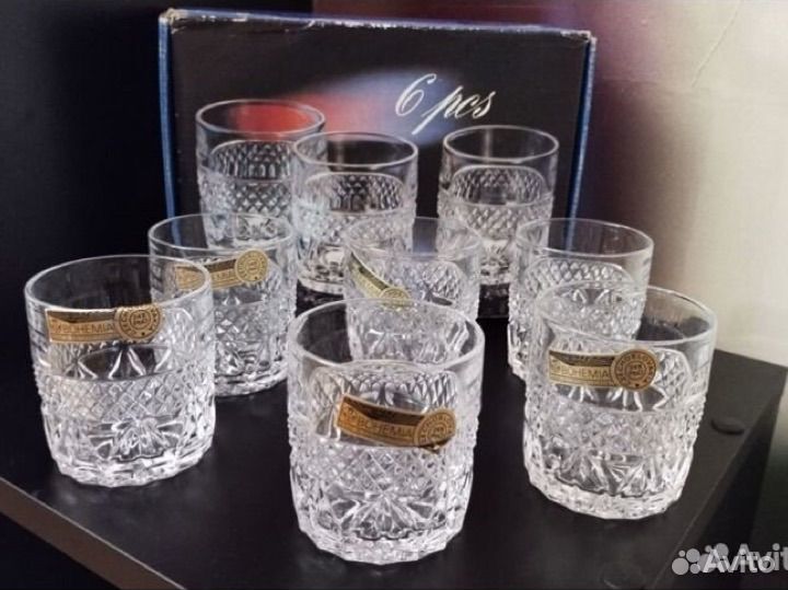 Набор Хрустальные стаканы бокалы Чехословакия СССР