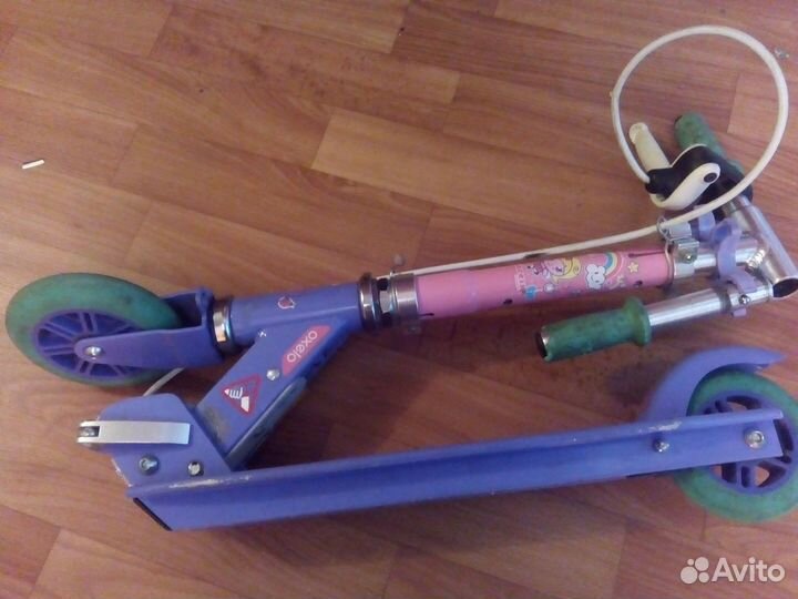 Самокат Декатлон с дополнительным тормозом