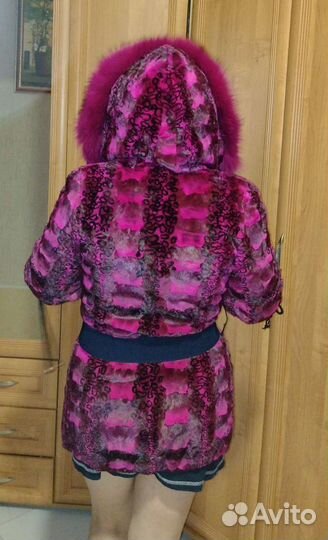 Шуба норковая с капюшоном 42 44