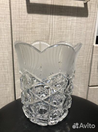 Ваза хрустальная магнолия лзхс коллекционная