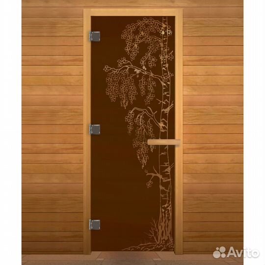 Дверь стекло Бронза Матовая 