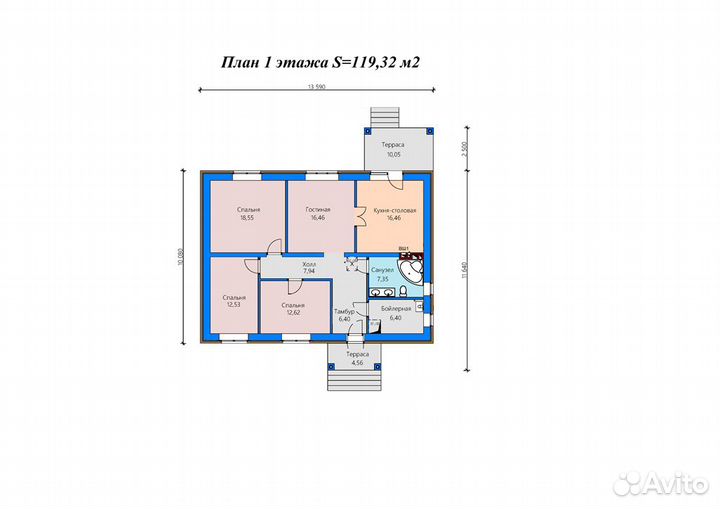 Альбом проект дома - 119,32 м2