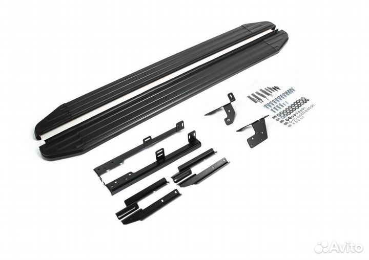 Пороги Подножки Nissan Qashqai 2007-13 Premium-Bl