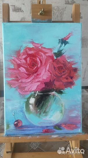 Картины маслом цветы