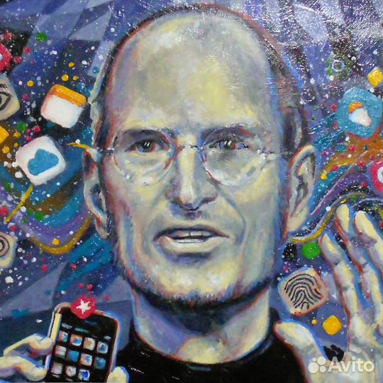 Портрет Стива Джобса, 40х50, масло-холст