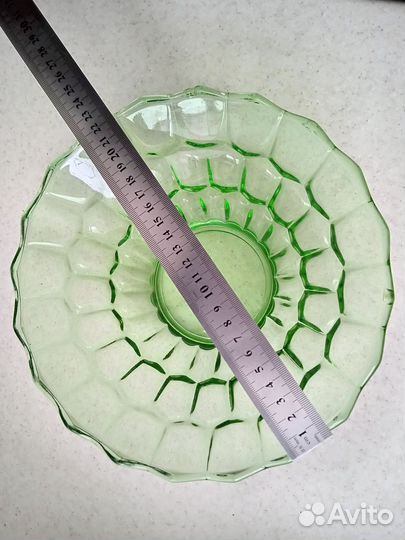 Салатница, фруктовница цветное стекло СССР